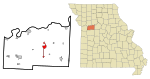 Lafayette County Missouri Incorporated and Unincorporated areas Higginsville Highlighted